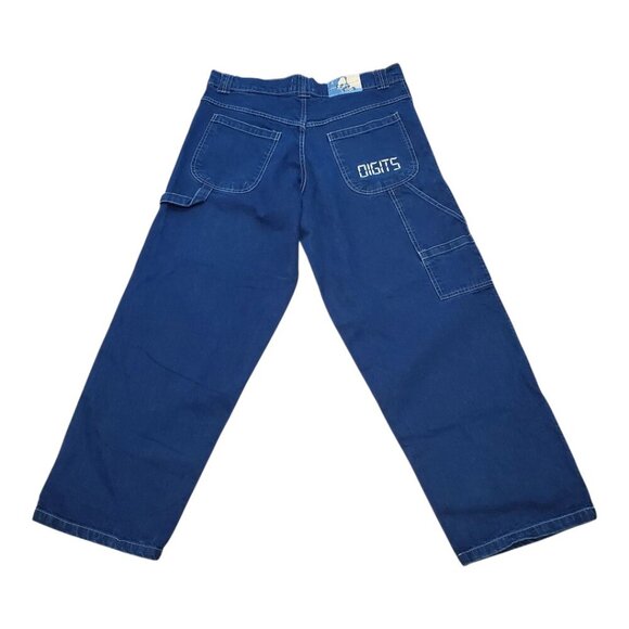 DIGITS 238 SZ L 38 Vintage 90s Y2K Men's Wide Leg Carpenter Jeans Pants Blue - Picture 1 of 11